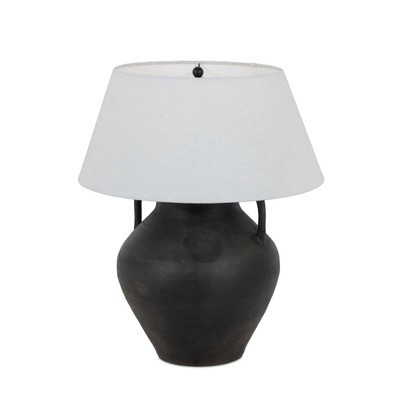 Amber Lewis x Four Hands Atrani Table Lamp - Aged Black Terracotta