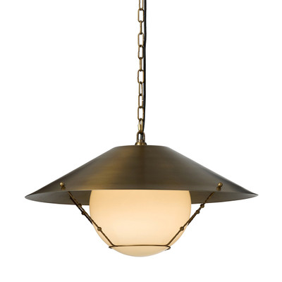 Amber Lewis x Four Hands Britmore Pendant - Aged Antique Brass Iron