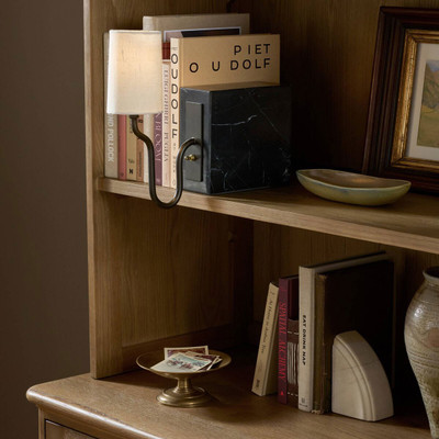 Amber Lewis x Four Hands Calla Bookshelf Lamp - Black Marble