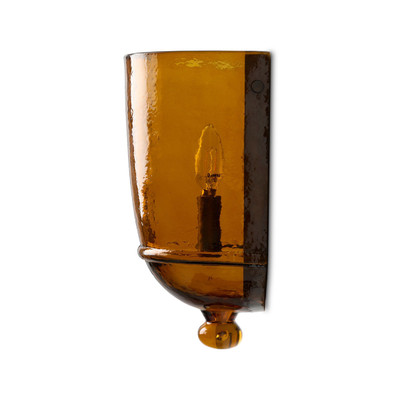 Amber Lewis x Four Hands Cerie Sconce - Amber Hammered Glass