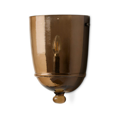 Amber Lewis x Four Hands Cerie Sconce - Smoked Brown Hammered Glass