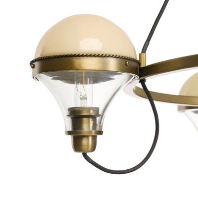Amber Lewis x Four Hands Hockley Chandelier - Cream Glass