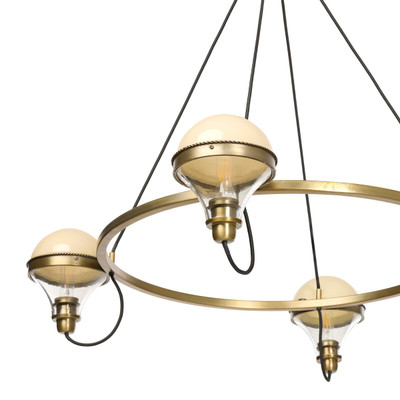 Amber Lewis x Four Hands Hockley Chandelier - Cream Glass