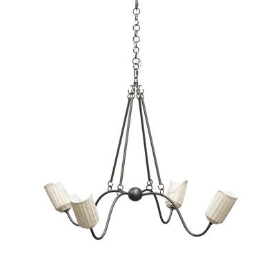 Amber Lewis x Four Hands Rafa Chandelier - Oatmeal Linen