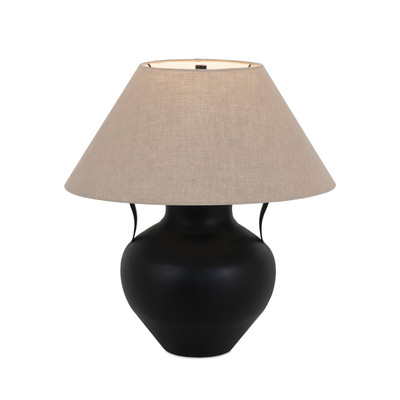 Amber Lewis x Four Hands Ziva Table Lamp - Matte Black Iron