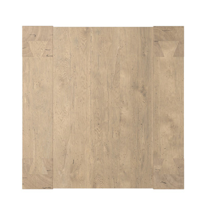 Four Hands Abaso Small Square Coffee Table - Whitewash Rustic Wormwood Oak