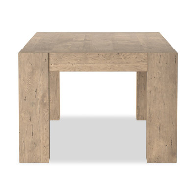 Four Hands Abaso Dining Table 86" - Whitewash Rustic Wormwood Oak