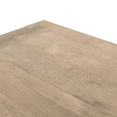 Four Hands Abaso Dining Table 86" - Whitewash Rustic Wormwood Oak