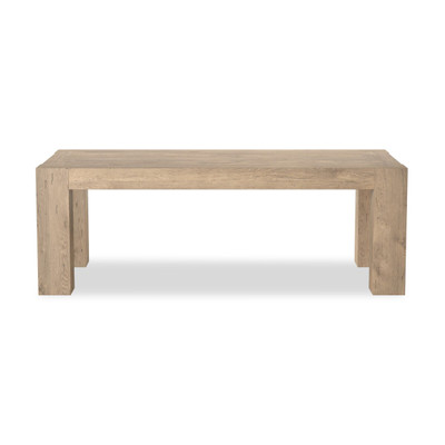 Four Hands Abaso Dining Table 86" - Whitewash Rustic Wormwood Oak