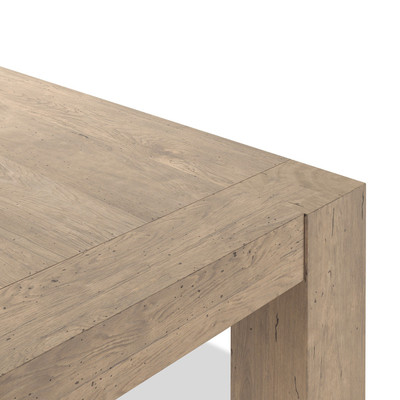 Four Hands Abaso Dining Table 86" - Whitewash Rustic Wormwood Oak