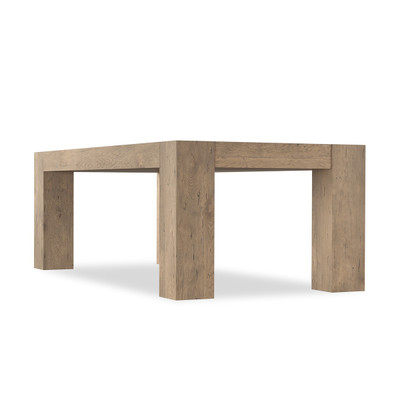 Four Hands Abaso Dining Table 86" - Whitewash Rustic Wormwood Oak