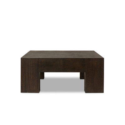 Four Hands Abaso Rectangle Coffee Table - 55" - Ebony Rustic Wormwood Oak