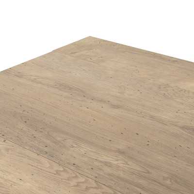 Four Hands Abaso Rectangle Coffee Table - 55" - Whitewash Rustic Wormwood Oak