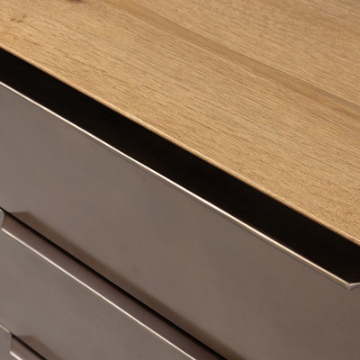 Four Hands Aberdeen Media Console - Aged Smoked Oak Veneer