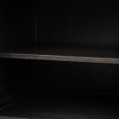 Four Hands Alessio Left Nightstand - Smoked Black
