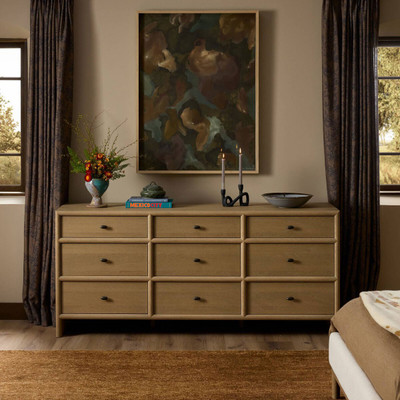 Four Hands Analisa 9 Drawer Dresser - Sandy Oak