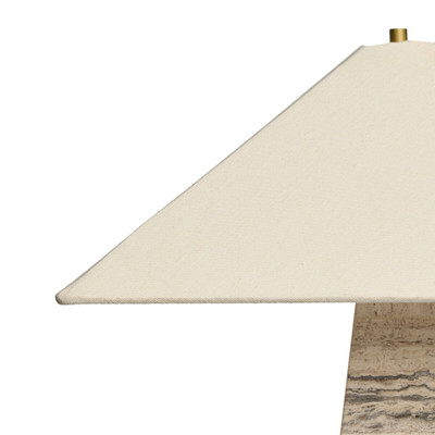 Four Hands Andros Table Lamp - White Travertine