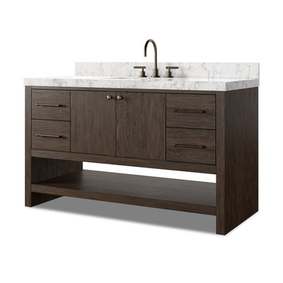 Four Hands Anthem Single Wide Vanity - Satin Espresso Oak