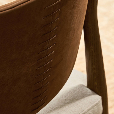 Four Hands Arlow Dining Chair - Nubuck Cognac