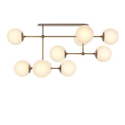 Four Hands Armstrong Small Linear Chandelier - Heritage Bronze Brass