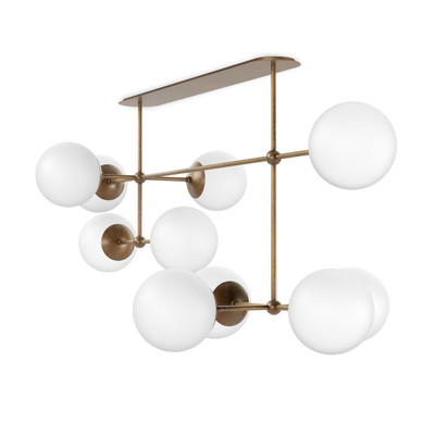 Four Hands Armstrong Linear Chandelier - Heritage Bronze Brass