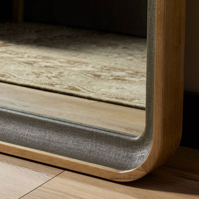 Four Hands Arno Grand Floor Mirror - Dark Green Lacquered Linen