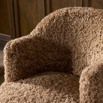 Four Hands Aurora Swivel Chair - Amber Shearling