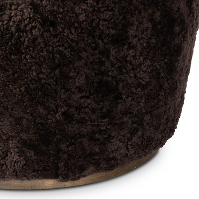 Four Hands Aurora Swivel Chair - Cocoa Shearling