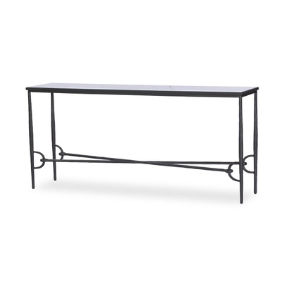 Four Hands Babylon Console Table - Hammered Gunmetal