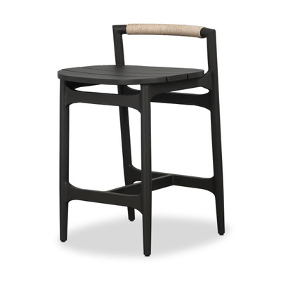 Four Hands Baden Outdoor Metal Stool - Vintage White - Counter
