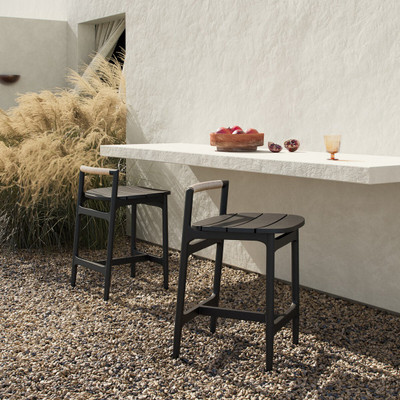 Four Hands Baden Outdoor Metal Stool - Vintage White - Counter