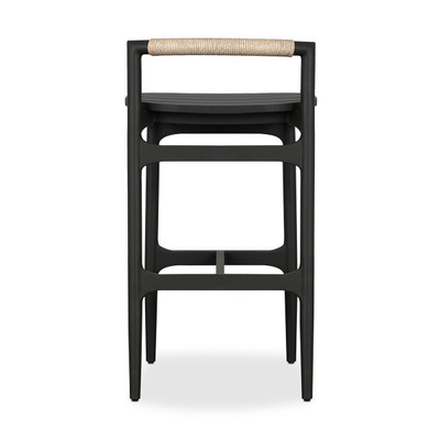 Four Hands Baden Outdoor Metal Stool - Vintage White - Bar