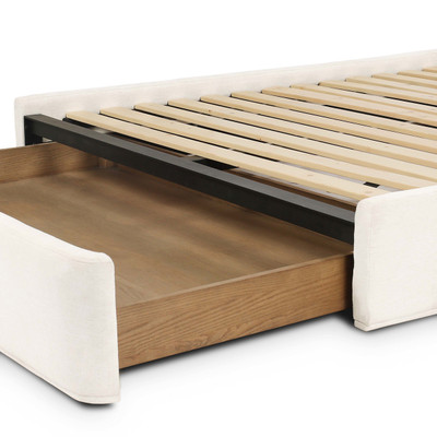Four Hands Beckett Storage Bed - Crypton Nomad Snow - Queen