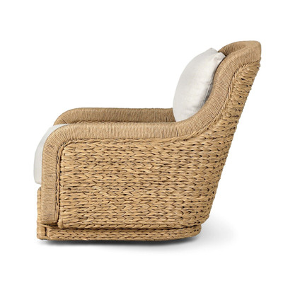 Four Hands Bellage Outdoor Swivel Chair - Vergo Cream