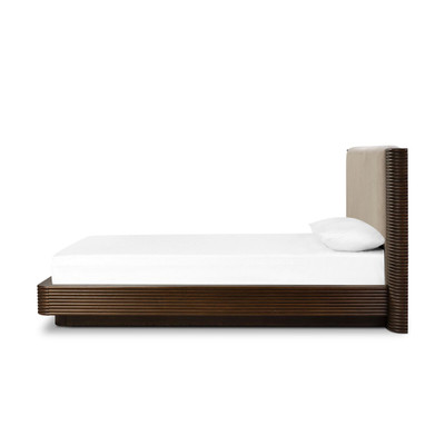 Four Hands Benny Upholstered Bed - Spiced Oak - Queen