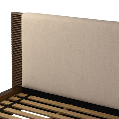 Four Hands Benny Upholstered Bed - Spiced Oak - Queen