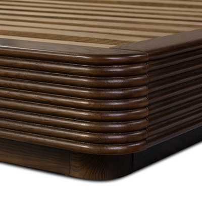 Four Hands Benny Upholstered Bed - Spiced Oak - Queen