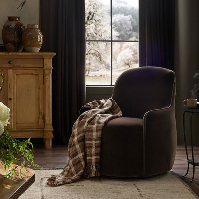 Four Hands Berkley Swivel Chair - Surrey Cocoa