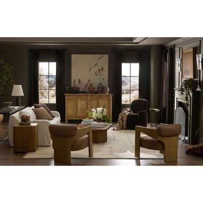 Four Hands Berkley Swivel Chair - Surrey Cocoa