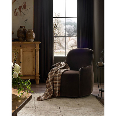 Four Hands Berkley Swivel Chair - Surrey Cocoa