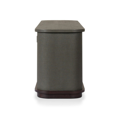 Four Hands Berlin Media Console - Dark Green Lacquered Linen