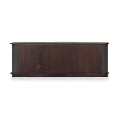 Four Hands Berlin Media Console - Dark Green Lacquered Linen