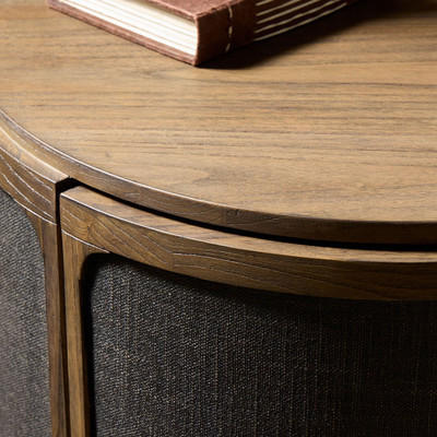 Four Hands Bertie End Table - Black Linen