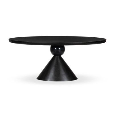 Four Hands Bibianna Oval Dining Table - Worn Black Parawood