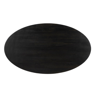 Four Hands Bibianna Oval Dining Table - Worn Black Parawood