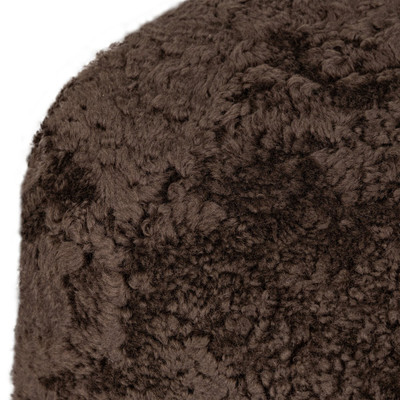 Four Hands Bilbury Oval Ottoman - Cocoa Shearling