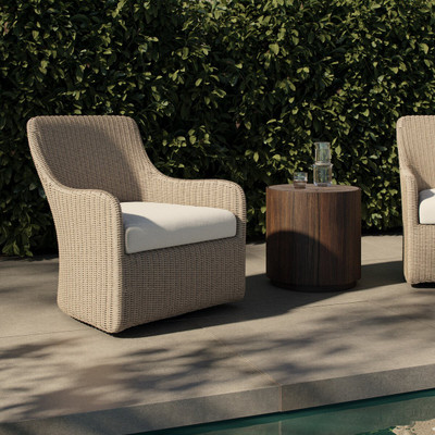 Four Hands Blaire Outdoor Swivel Chair - Vintage White
