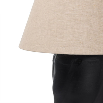 Four Hands Bomba Table Lamp - Aged Black Terracotta