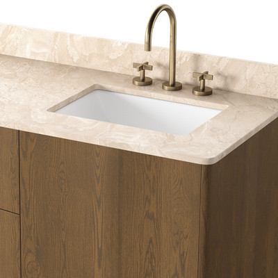 Four Hands Brookhurst Double Vanity - Satin Drifted Oak
