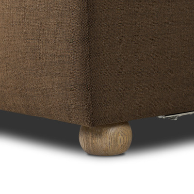 Four Hands Clemence Dining Chair and a Half - Crypton Nomad Mushroom